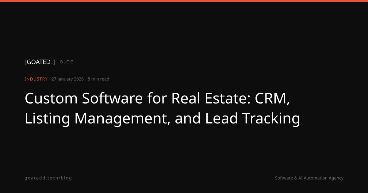 Custom Software for Real Estate: CRM, Listing Management, and Lead ...